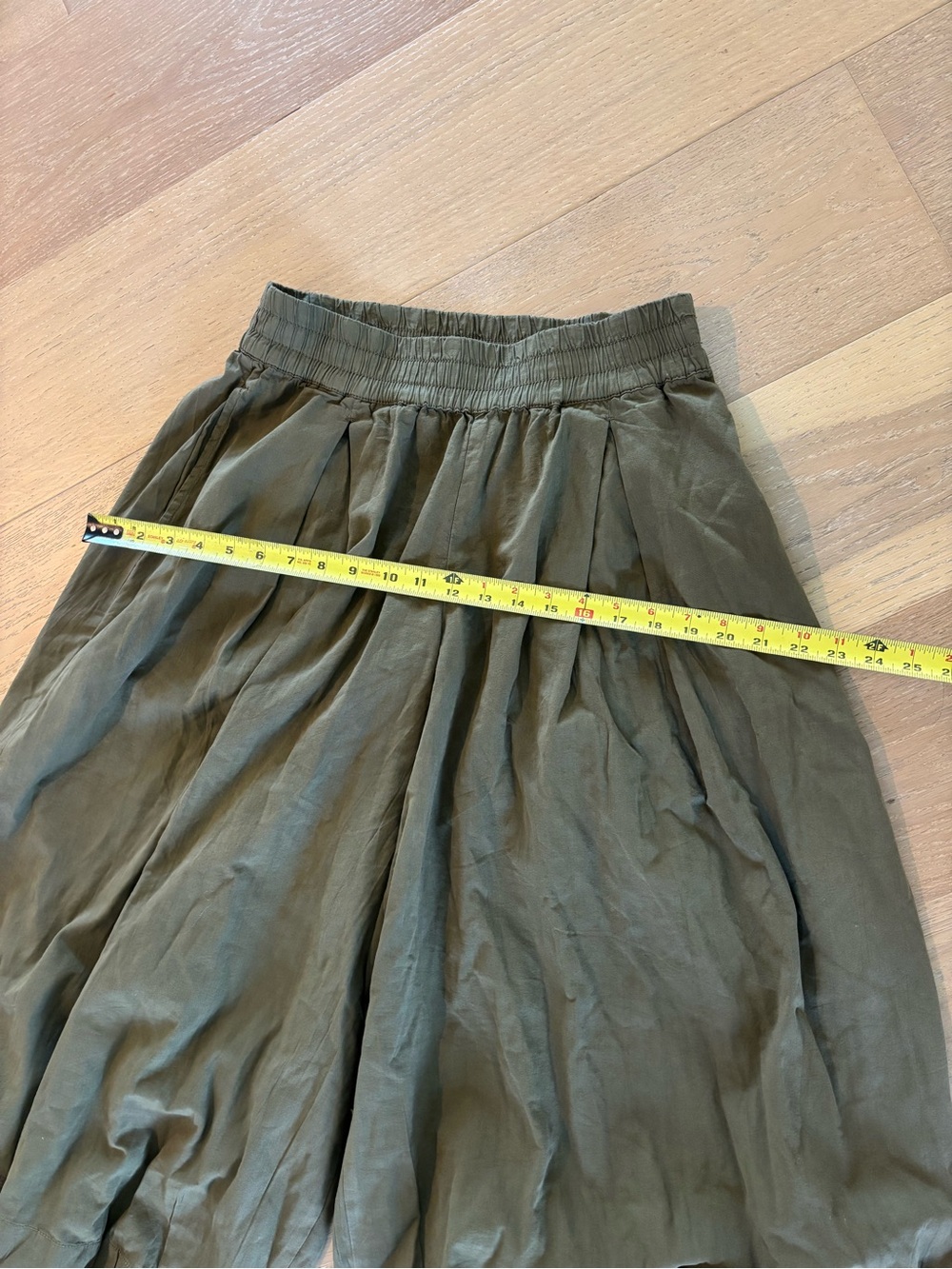 Free People Moonflower Pull On Balloon Pants XS Sage Dark Green Harem Wide Leg - Picture 11 of 12